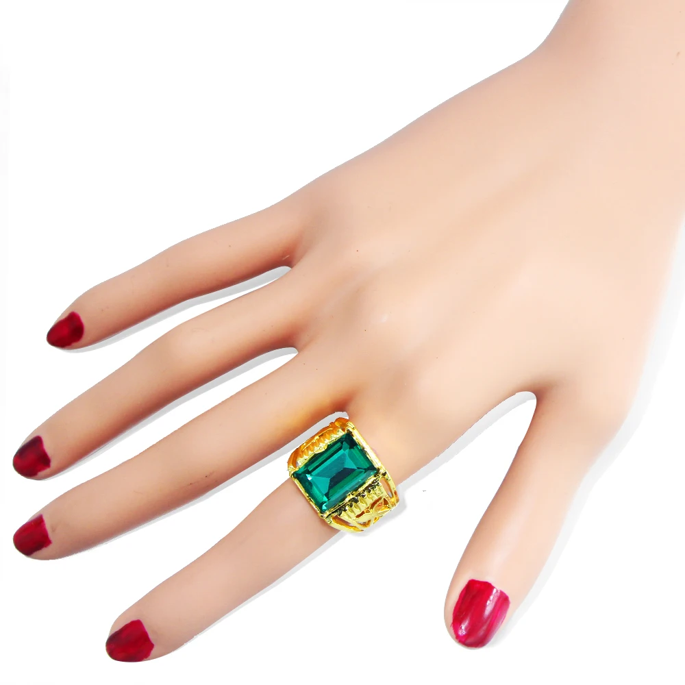 Женское кольцо с опалом и большим кристаллом золотистого цвета|crystal rings for women|crystal