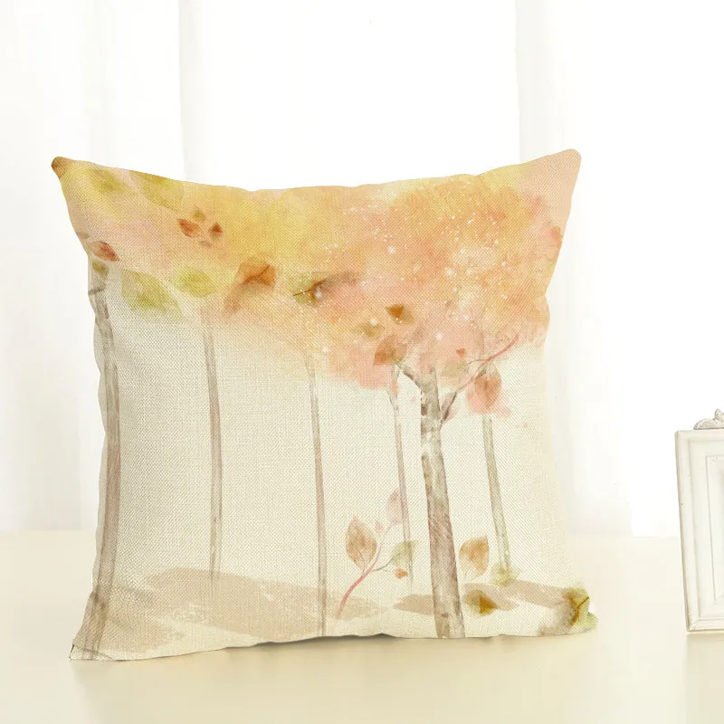 North American new linen pillow Plant hug pillowcase sofa can be customized | Дом и сад
