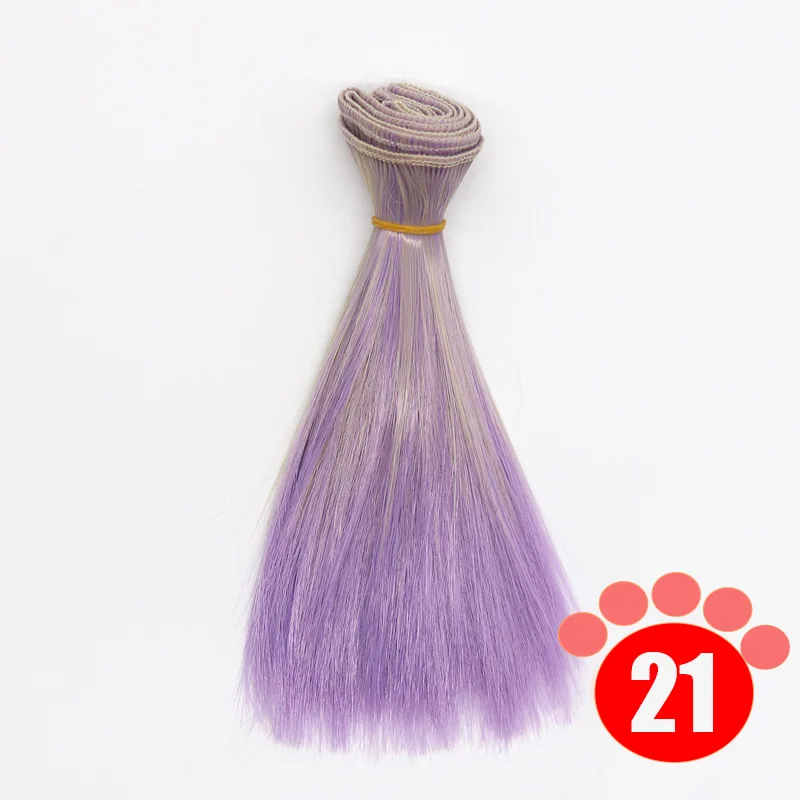 colour 021 Msiredoll bjd парик аксессуары 1 шт. 15*100 см или 25*100 см волосы куклы для 1/3 1/4 1/6 прямые волосы bjd парик diy - Цвет: colour 021