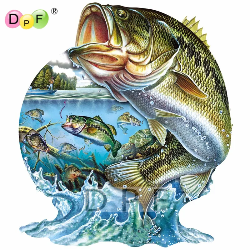 

Новая Алмазная 3D картина «сделай сам», вышивка крестиком, кристалл, карп, скачок, алмазная вышивка, мозаичный Рисунок стразы, животные, домаш...