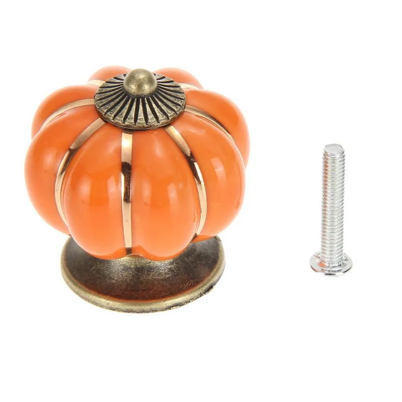 2017 уникальная винтажная Тыква керамическая дверная ручка шкаф ящик комод