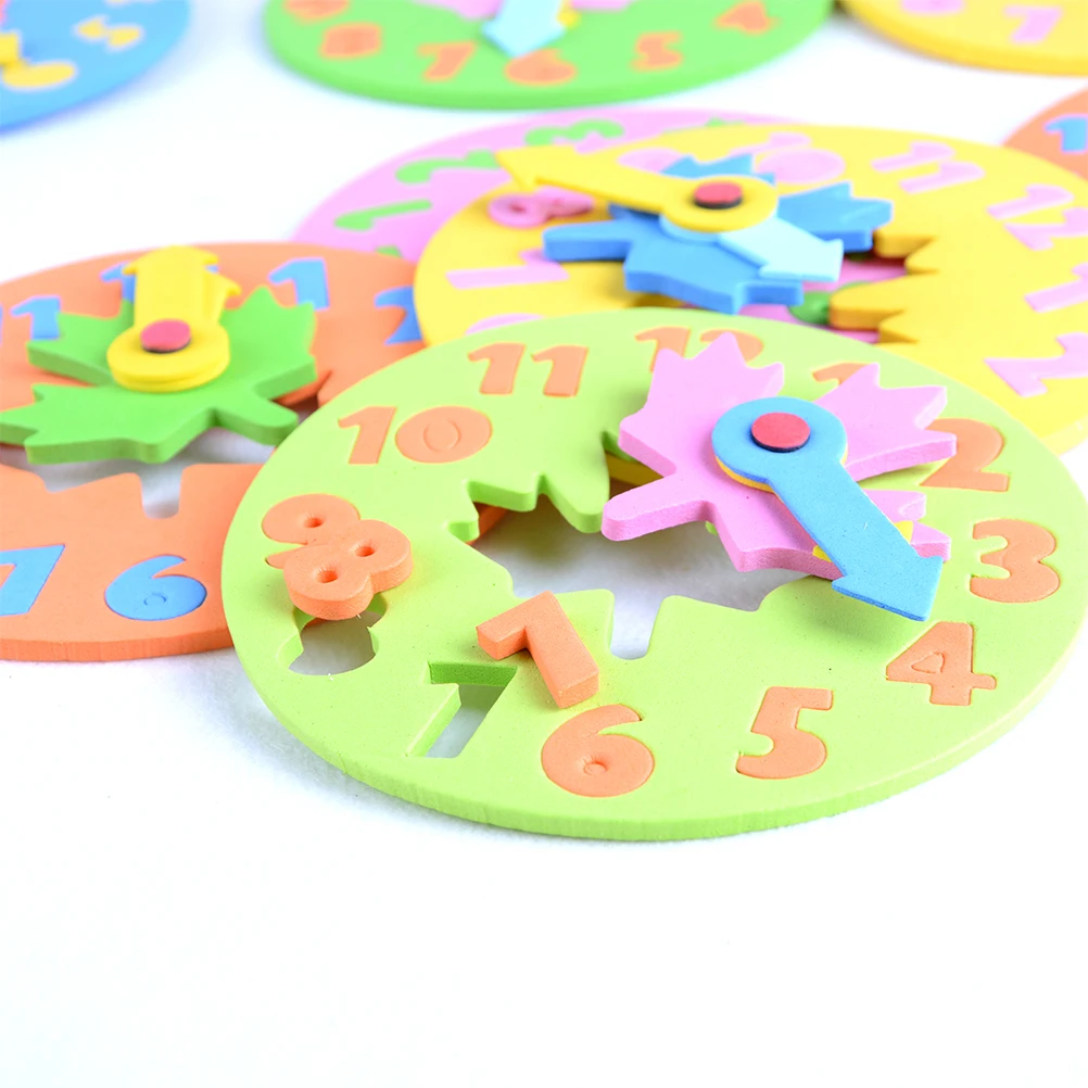 1 шт. DIY Eva Обучающие часы игрушки подарки От 3 до 6 лет Веселая математическая игра
