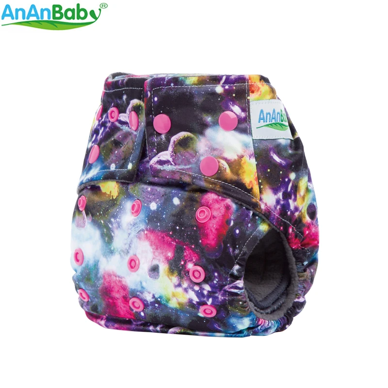 

Bamboo Charcoal Diaper Reusable Baby Cloth Diapers Cover With 4 Layer Charcoal Inserts & Double Gussets Fit 5-12kg Babies