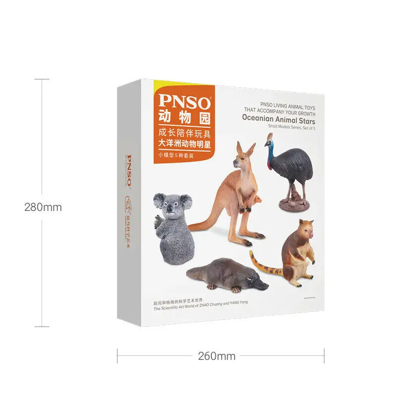 PNSO 5 шт. модель океанических животных Kangaroo Koala Platypus фигурка для мальчиков игрушка