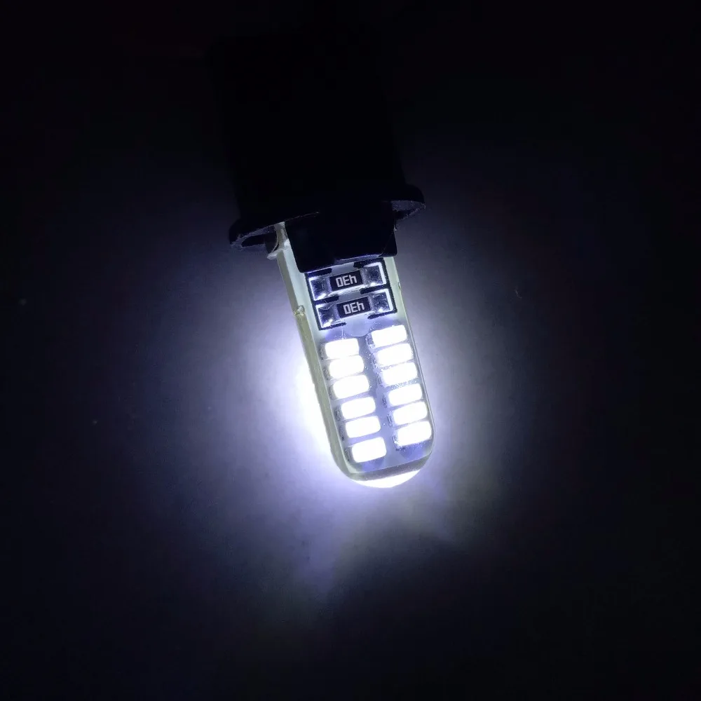 4 шт. T10 W5W 194 3014 24SMD хрустальные лампы белые 12В 24В светодиодные автомобильные