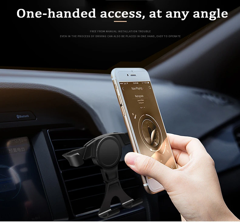 360 градусов вращение поддержка смартфона voiture сотовый телефон для iphone автомобильный держатель телефона вентиляционное отверстие гравитационная автомобильная автоматическая поддержка