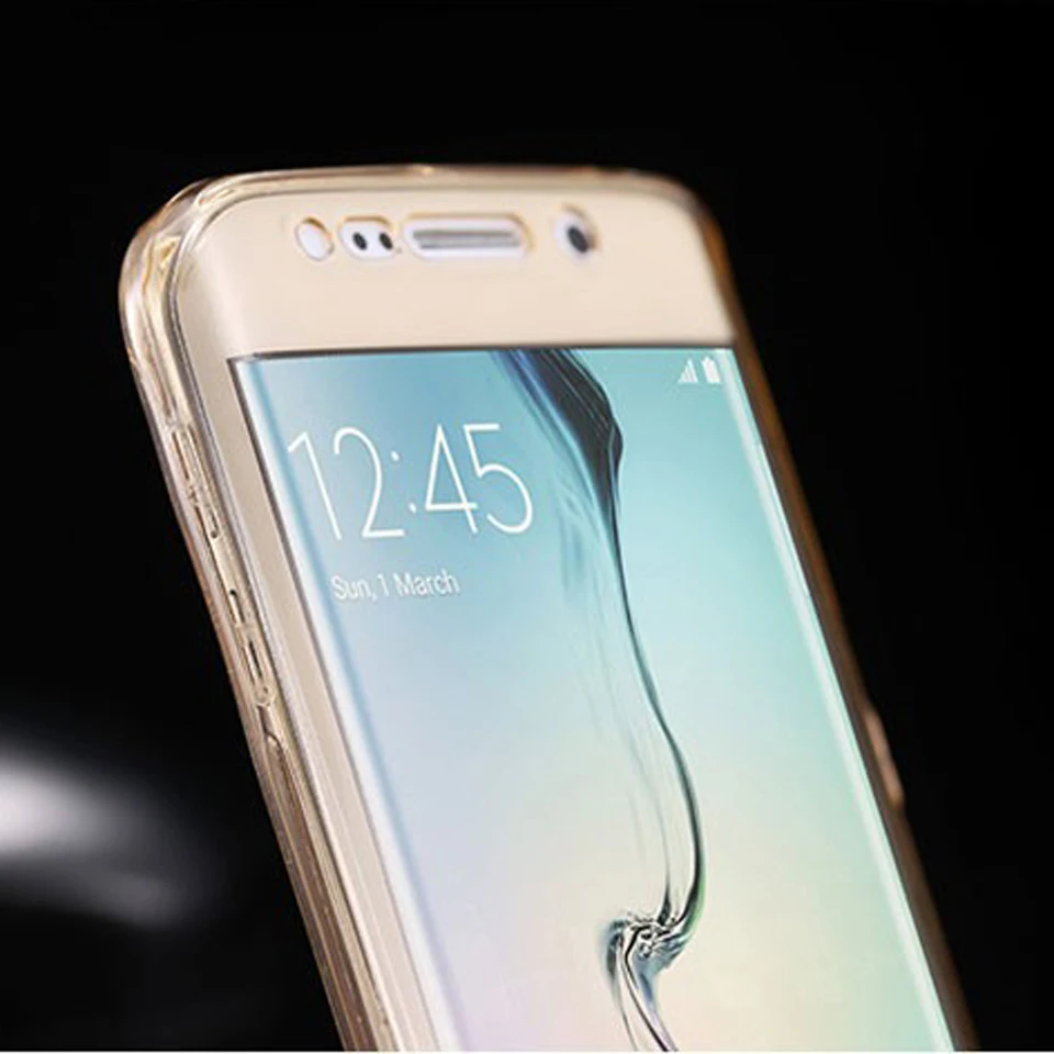 360 градусов ТПУ передний задний силиконовый чехол для Samsung Galaxy A3 A5 A7 2015 2016 J5 J7