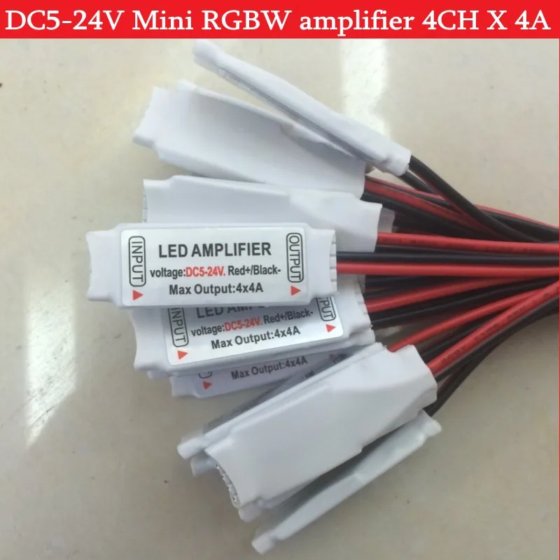 Мини-усилитель RGBW 1 шт. 5pin 4CH x 4A для 5050 SMD светодиодный светильник | Лампы и