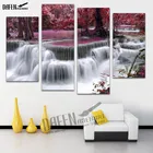 Картина Hd с принтом из 4 предметов мангровая елка с водопадом пейзаж настенная Картина на холсте для современного стиля новый домашний декор