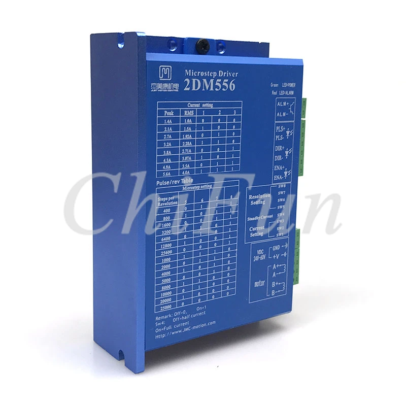Бесплатная доставка двухфазный Драйвер шагового двигателя JMC 2DM556 NEMA23 32 бит DSP DC36V