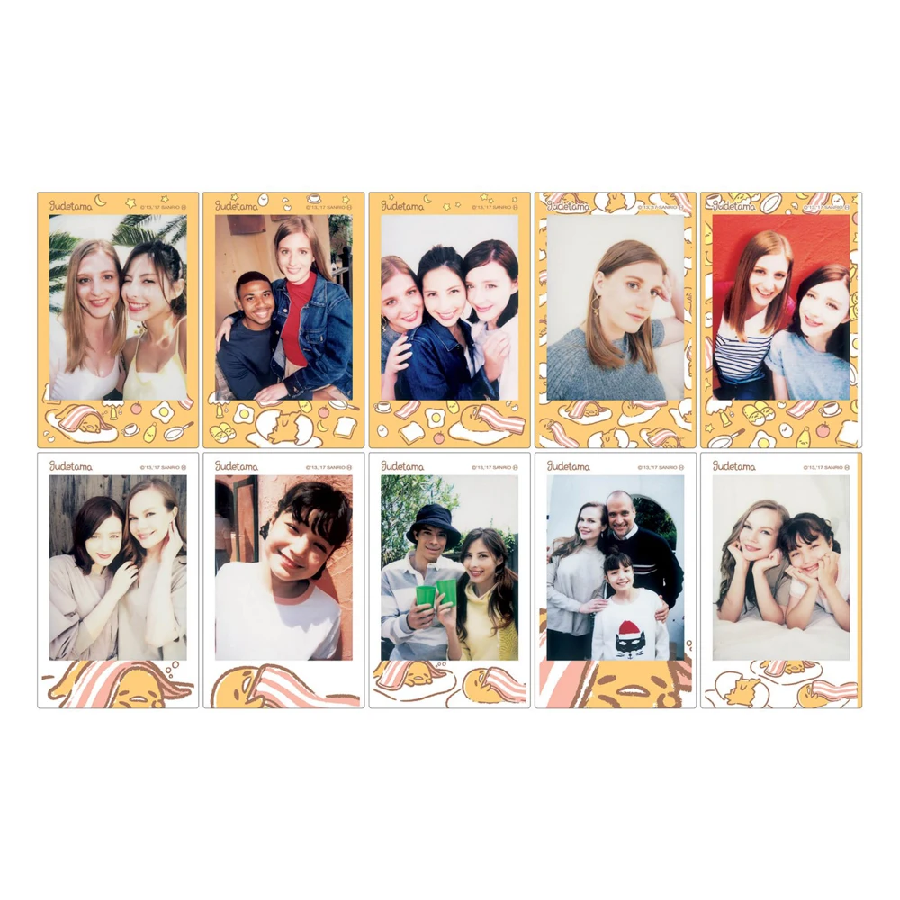 10 листов Fujifilm Instax Mini Gudetama Frame Film для Fuji Instant 8 9 25 70 90 камера Share SP 1 2 принтер Polaroid