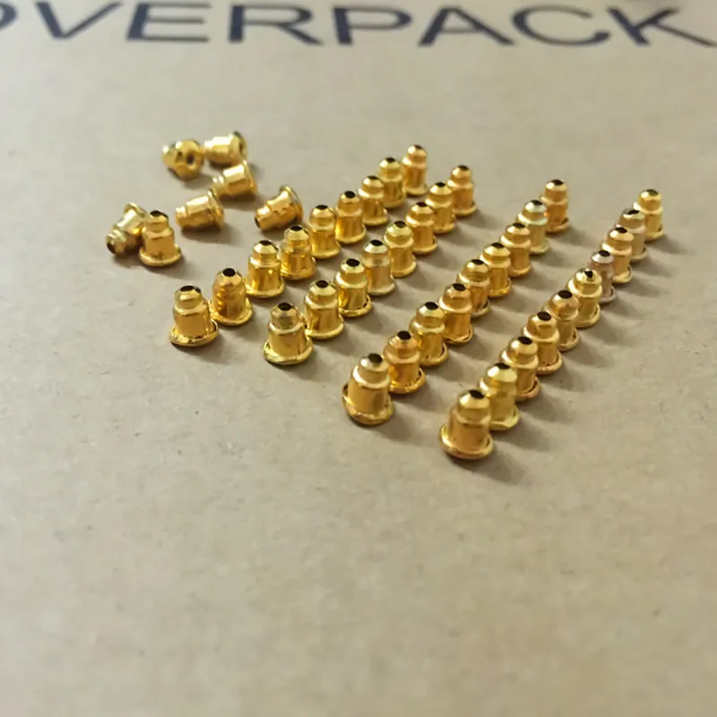 Серьги в форме пули 50 шт. высококачественные серьги белого цвета со штепсельной