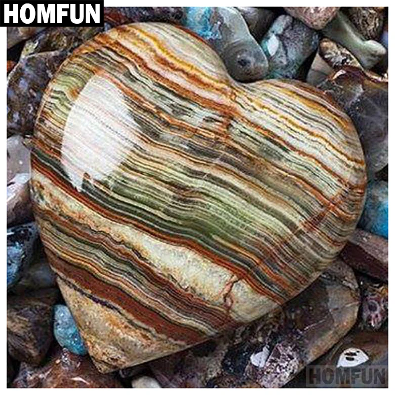 Алмазная 5D Вышивка HOMFUN сделай сам полноформатная картина из камня сердца любви