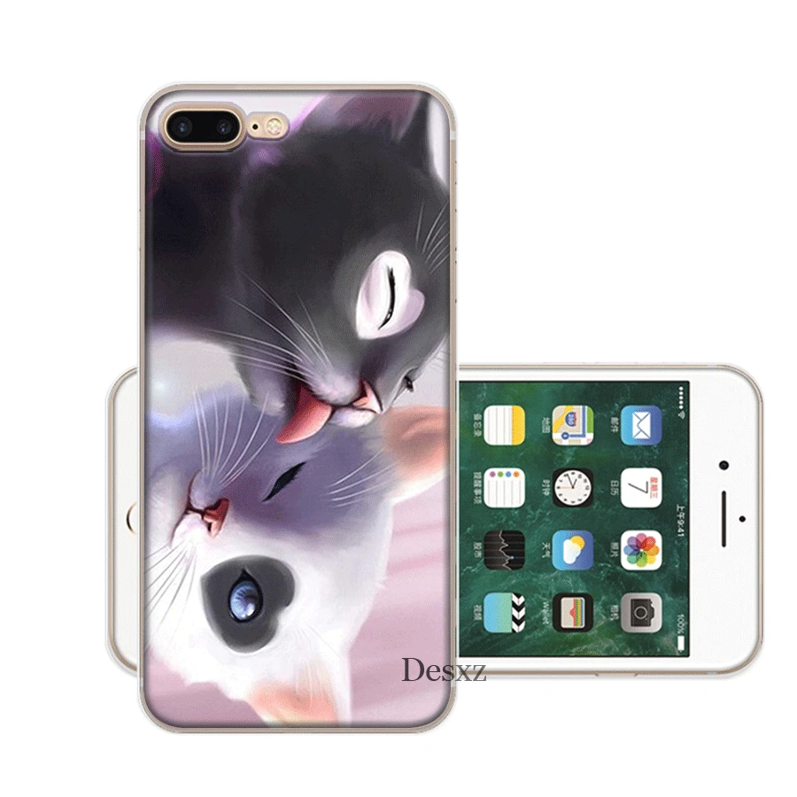 Cute Cat Mobile Phone Case for iPhone 7 8 6 6s Plus 11 Pro X XS Max XR 5 5S SE Cover |
