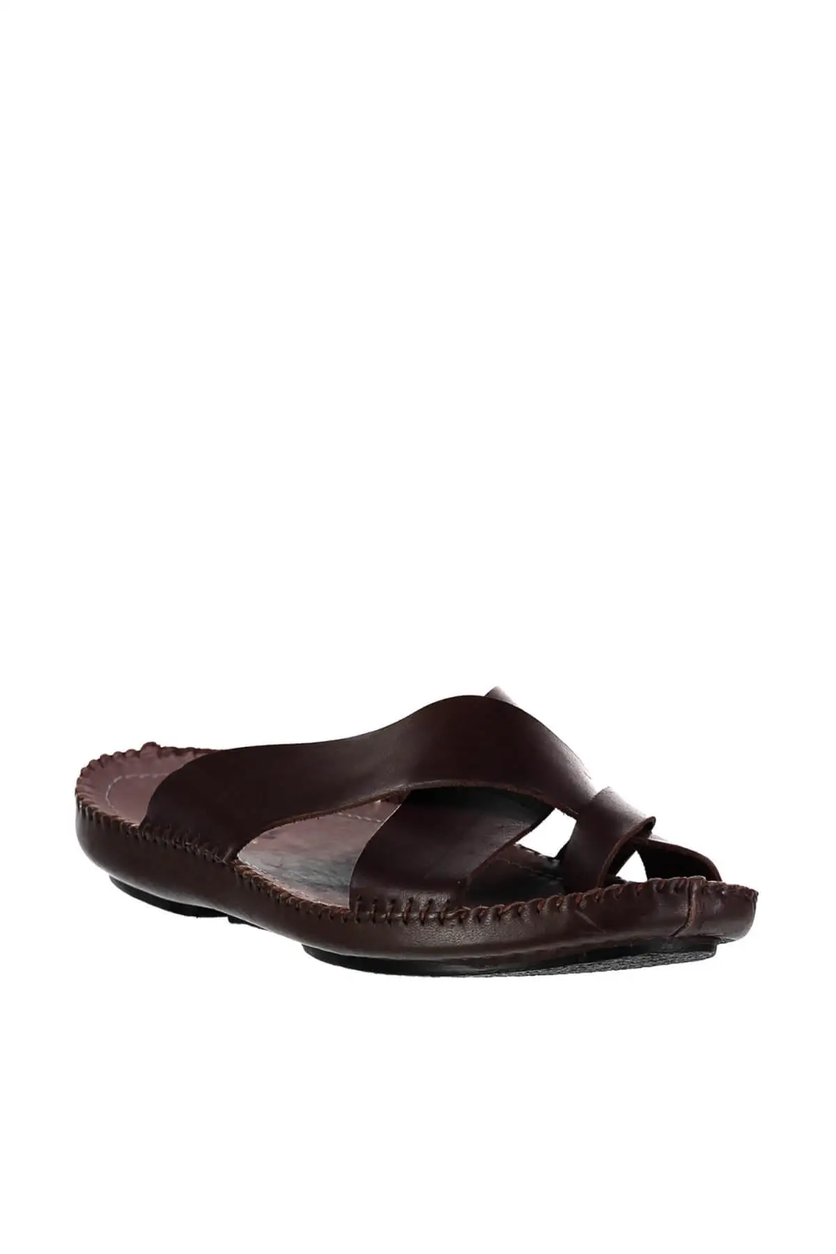 Pearl Genuine Leather Kahverengı Male Slippers 120130007872 | Обувь