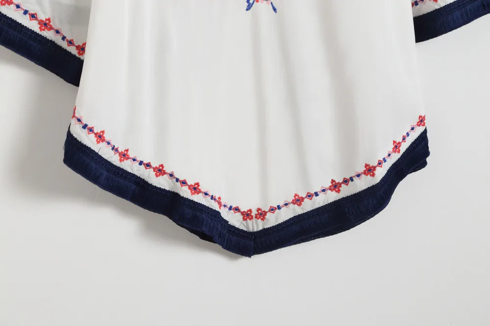 Хлопковая рубашка с вышивкой для беременных Сезон весна лето осень Блузка Топы