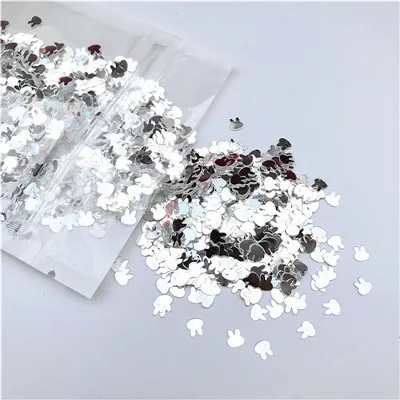 High Crystal 1200 шт./упак. 4 мм кролик Форма свободные зайца и блестками шляпкой гвоздя с блестками и пайетками для наращивания ногтей искусство, свадебные конфетти украшения - Цвет: High Crystal