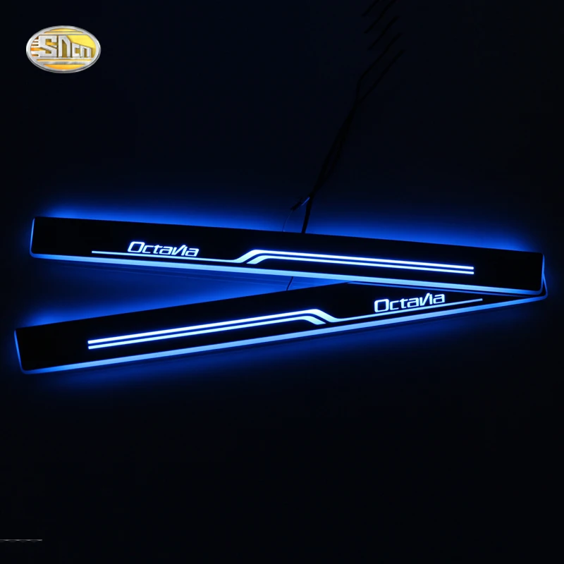 SNCN светодиодный дверной порог для Skoda Octavia A5 2010 2013 с движущейся подсветкой|door sill