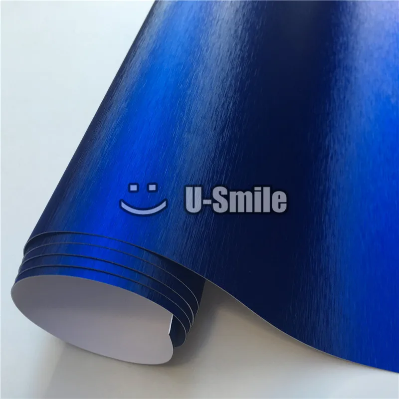 

Premium Matte Chrome Brushed Blue Vinyl Wrap Film Bubble Free For Car Wrapping