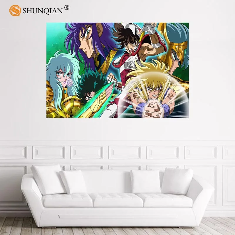 Красивый плакат Saint Seiya атласный Плакат на заказ тканевый настенный с рисунком из