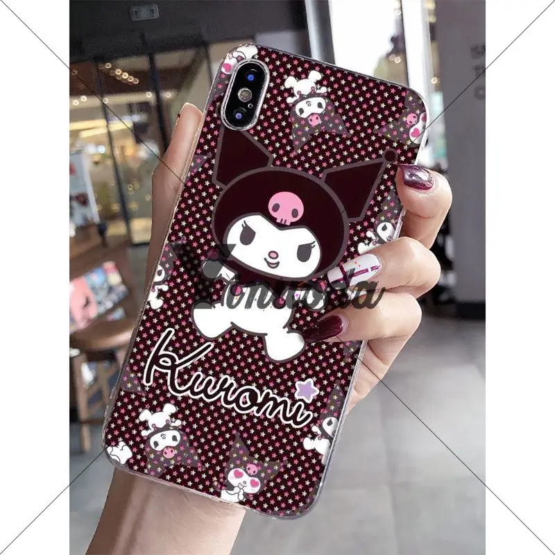 Yinuoda Kuromi цветной милый мягкий силиконовый чехол для телефона из ТПУ для Apple iPhone 8 7 6 6S Plus X XS MAX 5 5S SE XR Чехлы для мобильных телефонов