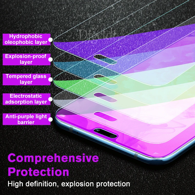 Защитное стекло 9H для Huawei Honor 9 Youth 8X P20 P30 P40 Mate 10 Pro 20X Lite Nova 3 3i 5t 7i|Защитные стёкла и
