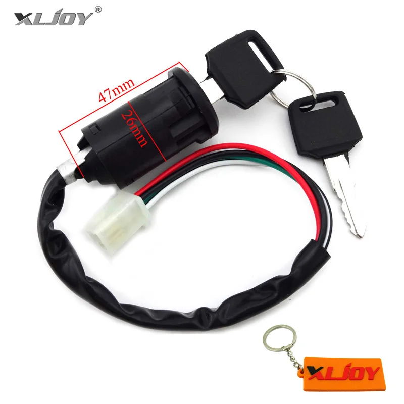 XLJOY 4 проводный ключ зажигания переключатель блокировки для мопеда скутера