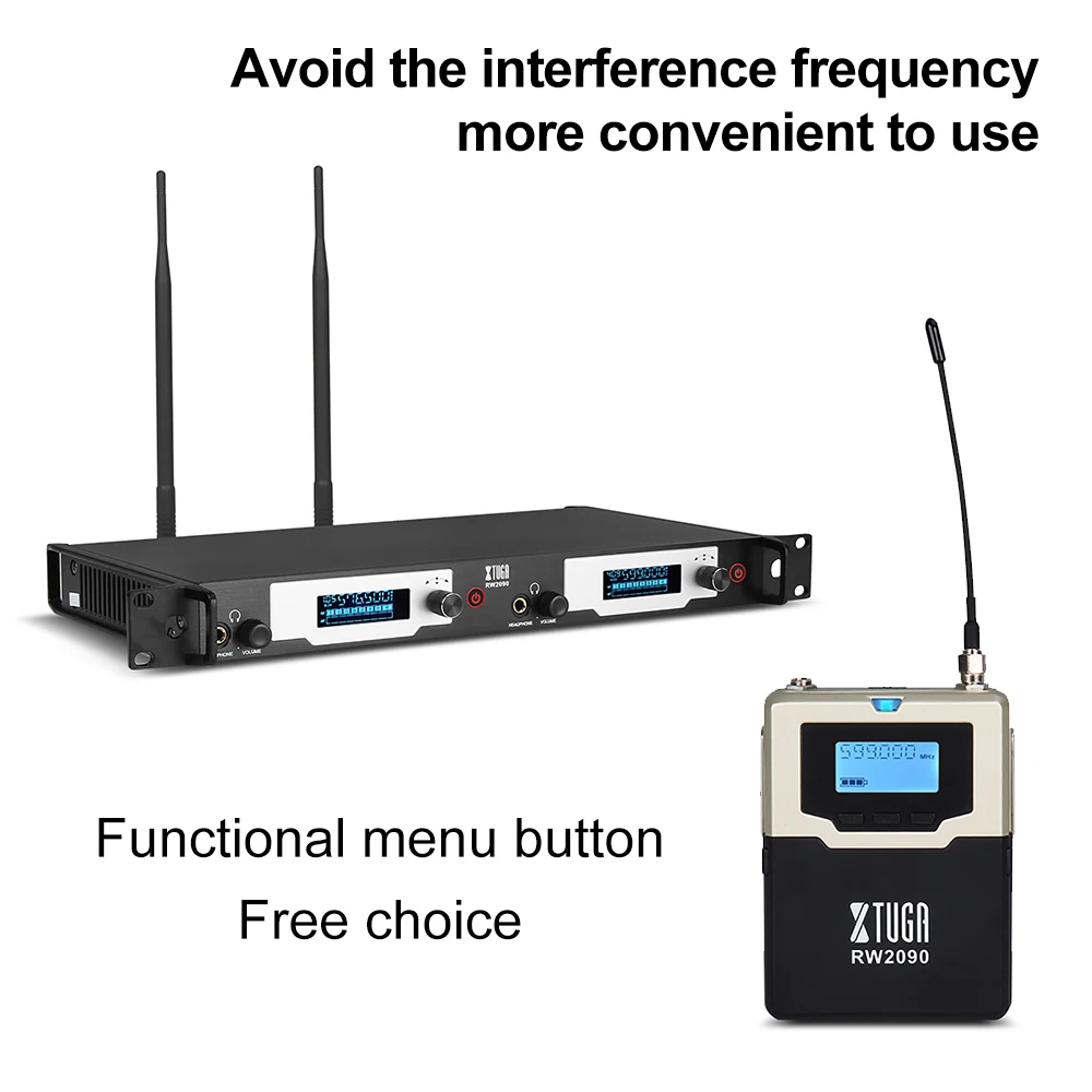 Для XTUGA UHF Моно беспроводной монитор системы 572-603 МГц Профессиональный цифровой сценический монитор в уши