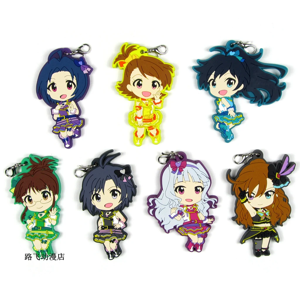 Экшн фигурка IDOLM @ STER Shijou Takane Akizuki Ritsuko Kikuchi Makoto аниме модель резиновый брелок