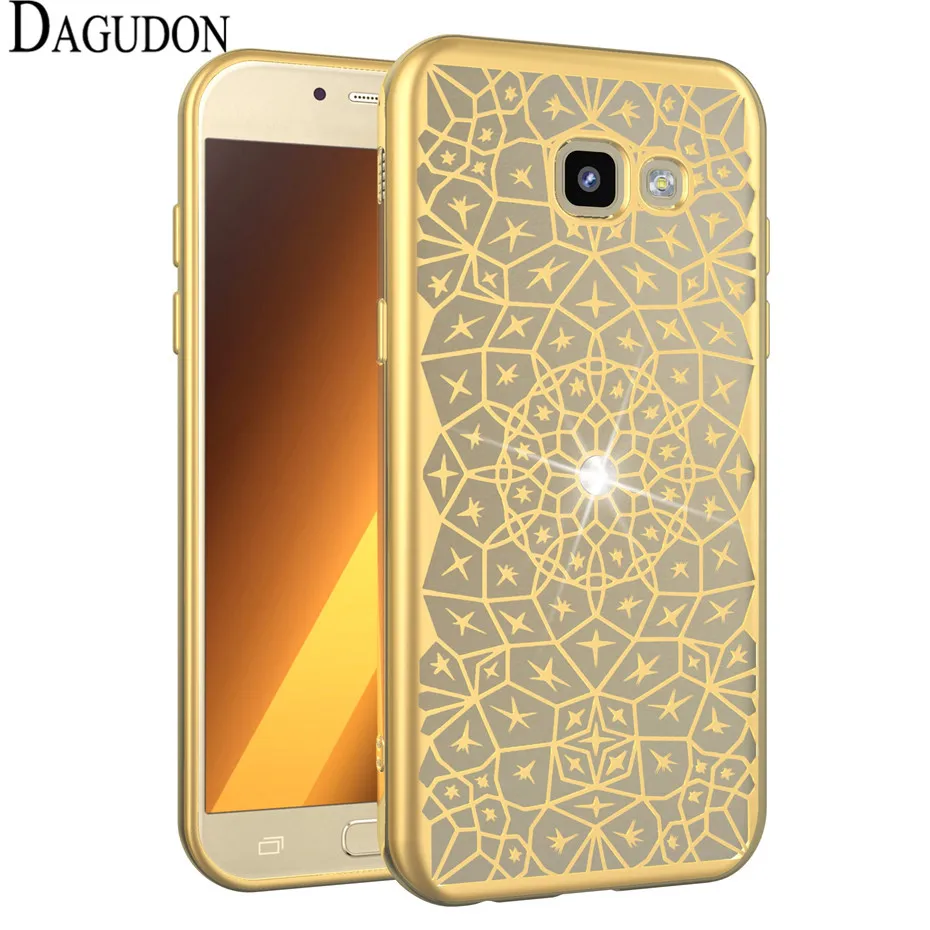 DAGUDON Luxury Diamond Case For Samsung Galaxy A5 2017 Silicone gold Shiny soft Back Cover Phone Cases A520 |