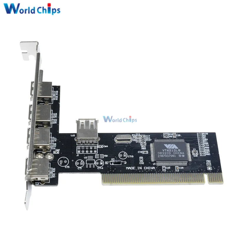 Новый высокоскоростной 480 Мбит/с 5-портовый USB 2 0 PCI концентратор карта контроллера