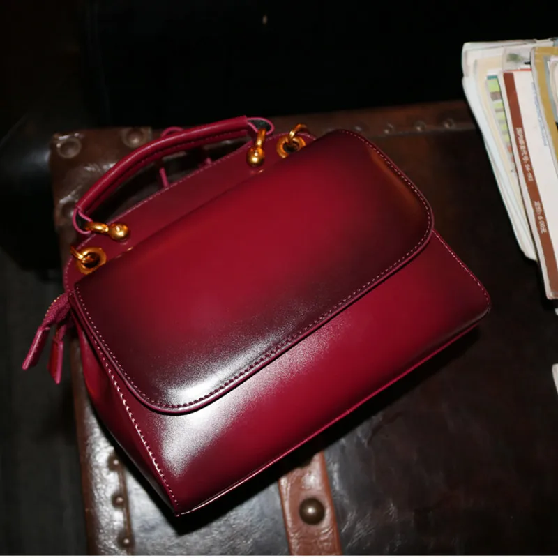 Real Leather Bag Cow 100% Genuine Handbag Women Luxury Cross Body Elegant Famous Brand Buckle Sac A Main | Багаж и сумки