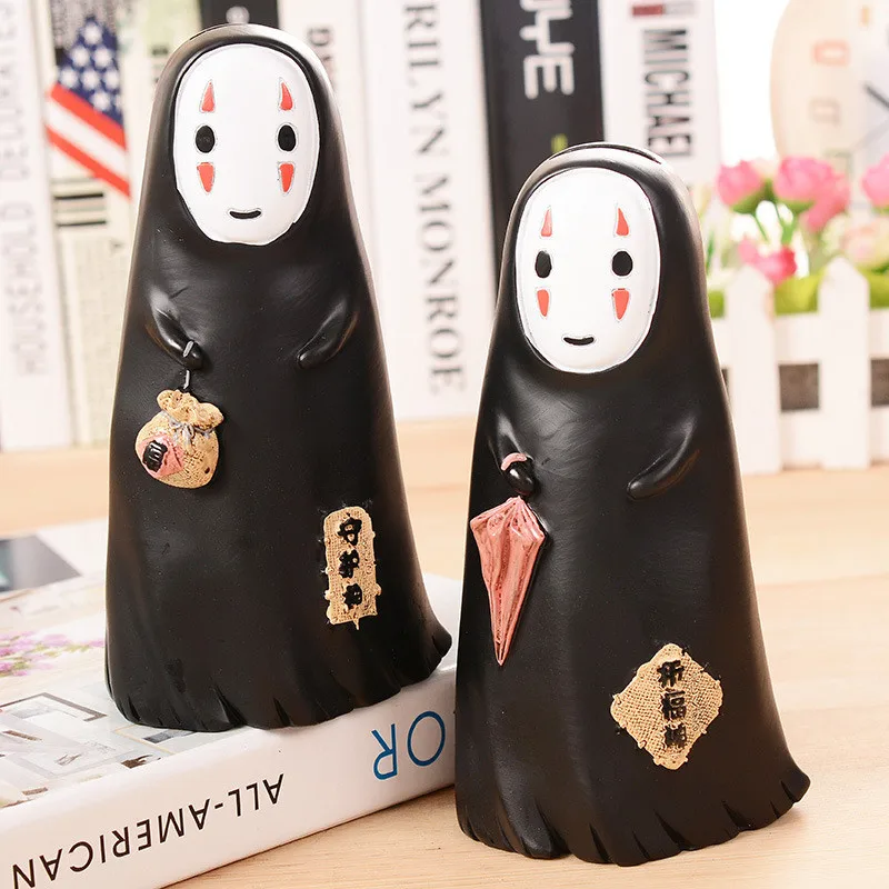 Забавный резиновый кукла MoneyBox Miyazaki Hayao унесенная спиралью без лица фигурка