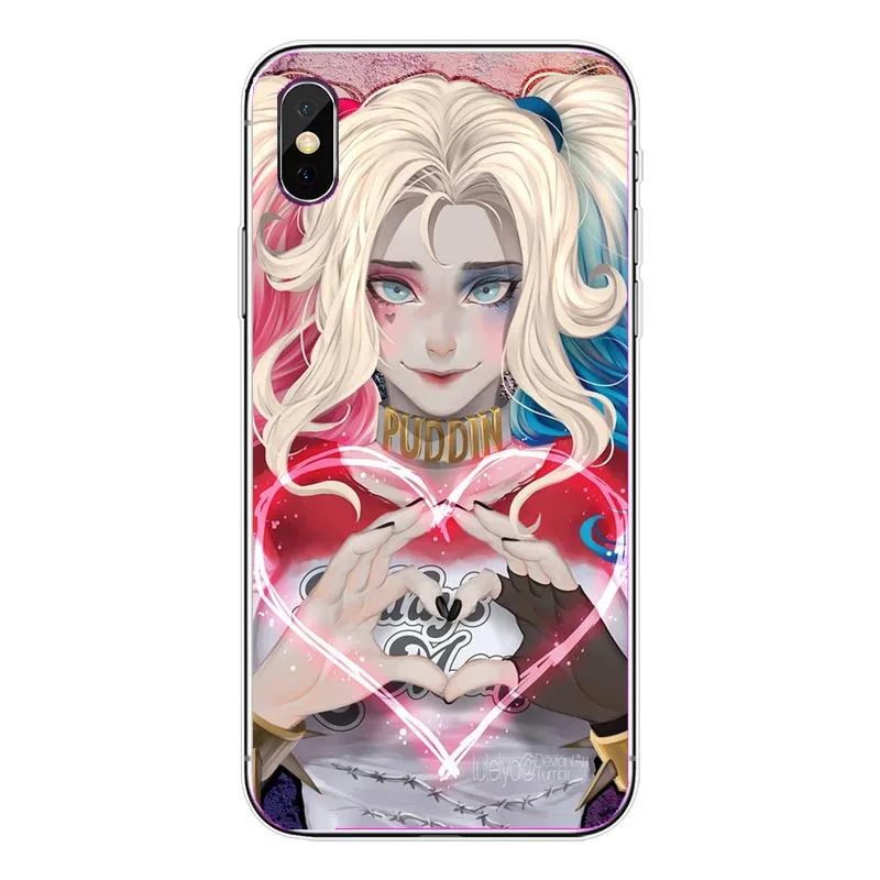 Роскошный чехол для телефона Harley Quinn отряд самоубийц Джокер Wink iPhone 8 Plus 7 6 S 6S XS 5S SE