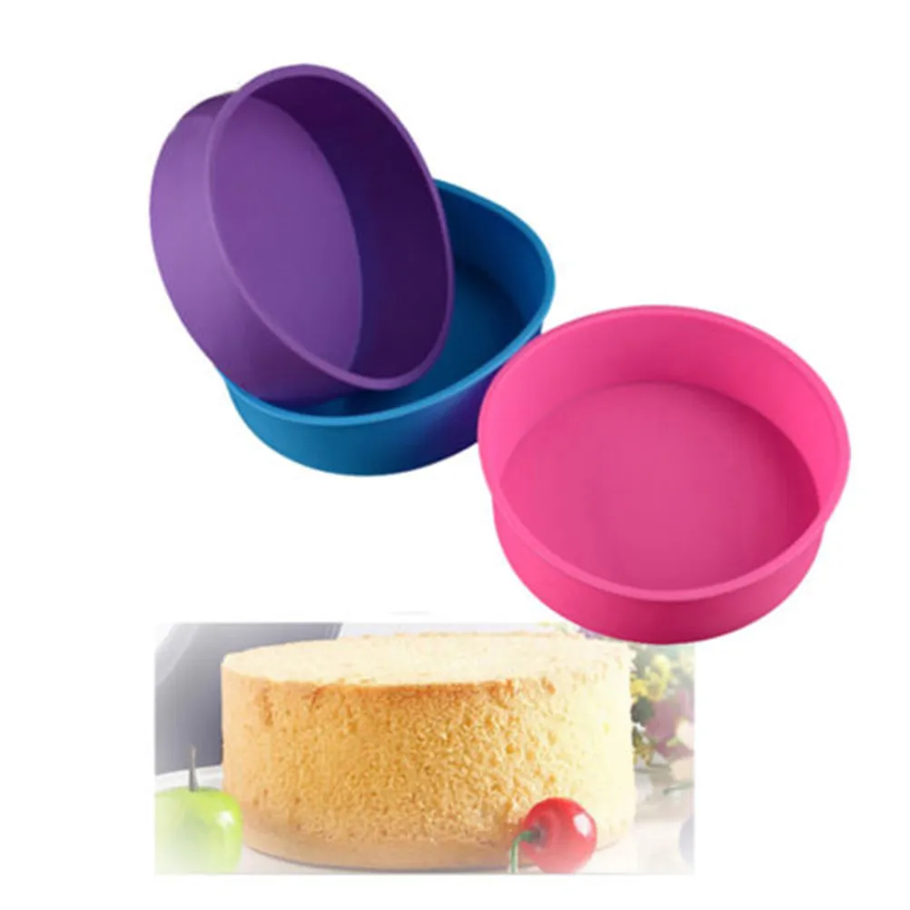 Pastry Baking Tray Mould Stencil Kitchen Bakeware For Party 3D Round Form Silicone Mold Cake Pan Muffin Decorating Tools |
