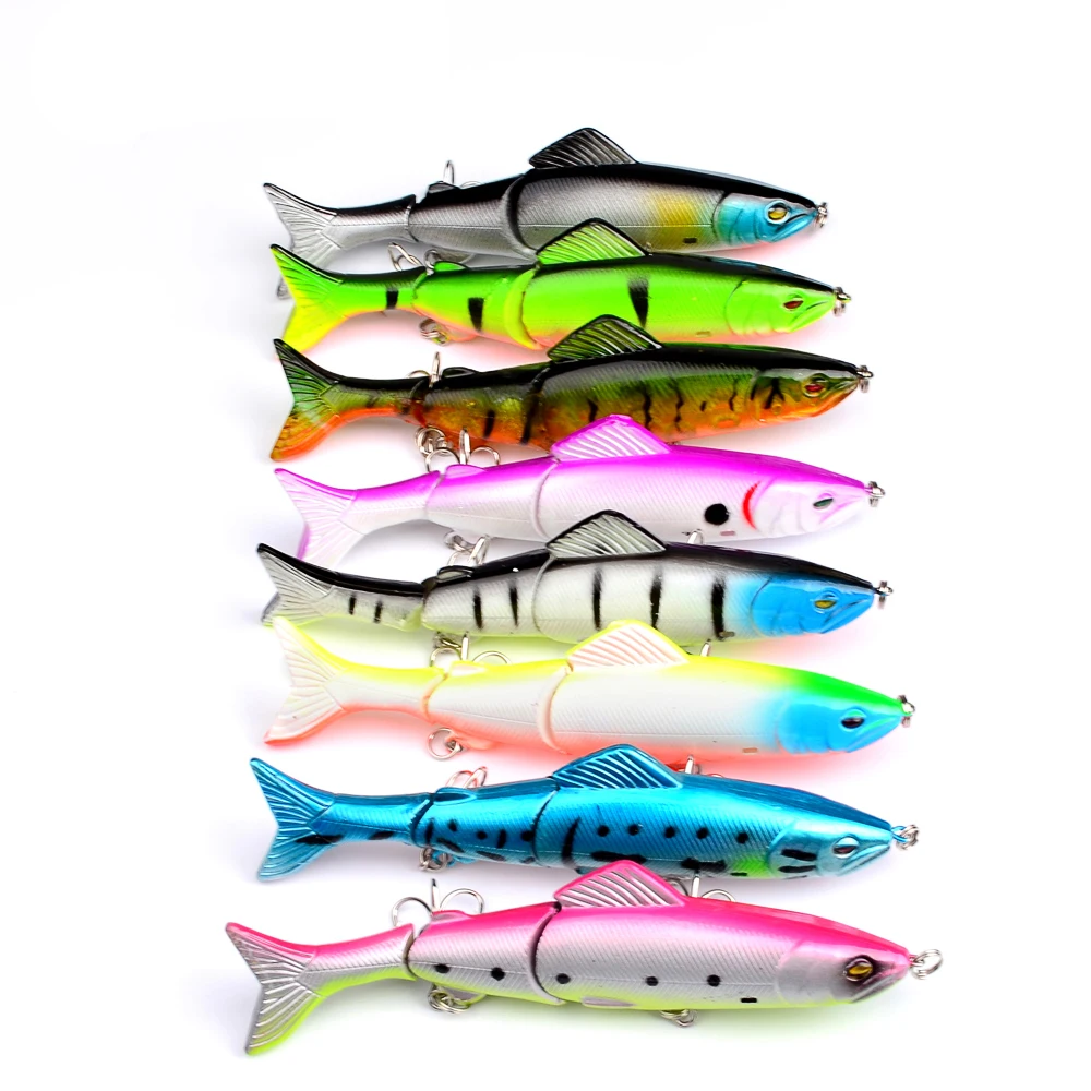 

New Lot 8pcs Minnow Fishing Lures Spinner Squid Baits Jigging Lure Crankbait Assorted Fish Tackle 2# Hooks Wobbler