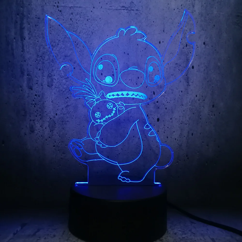 Светодиодный ночник GRIMACE Stitch лавагуд для домашних животных пришельцев собак