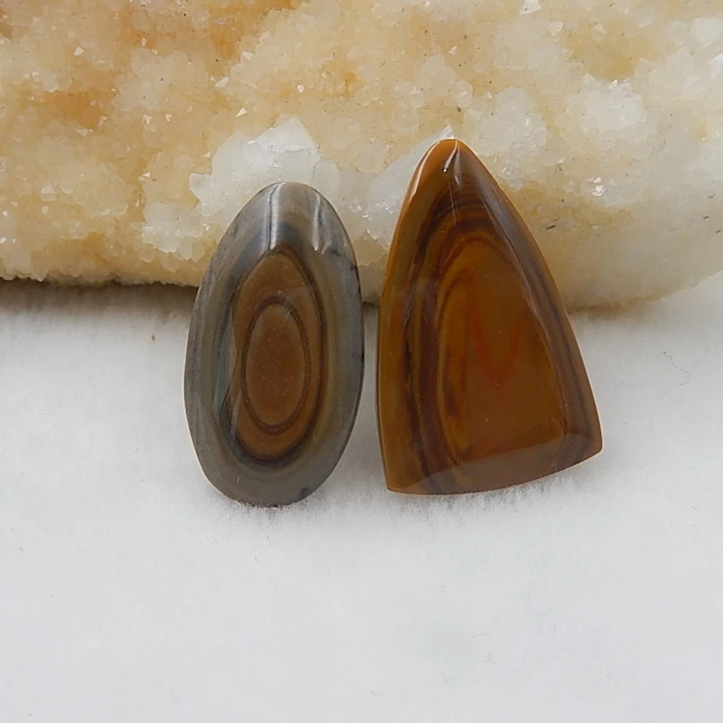 

Sales 2PCS US Biggs Picture Jasper Cabochons 28x18x4mm 25x14x5mm 5.7g semiprecious stone fine fashion jewelry accessory