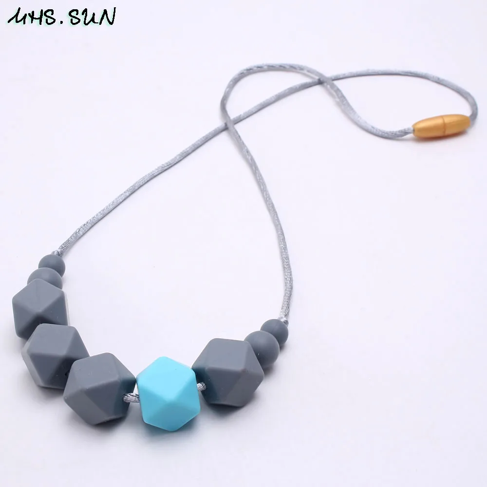 MHS. Загадка для детей жевательное ожерелье кормления красочное приспособление