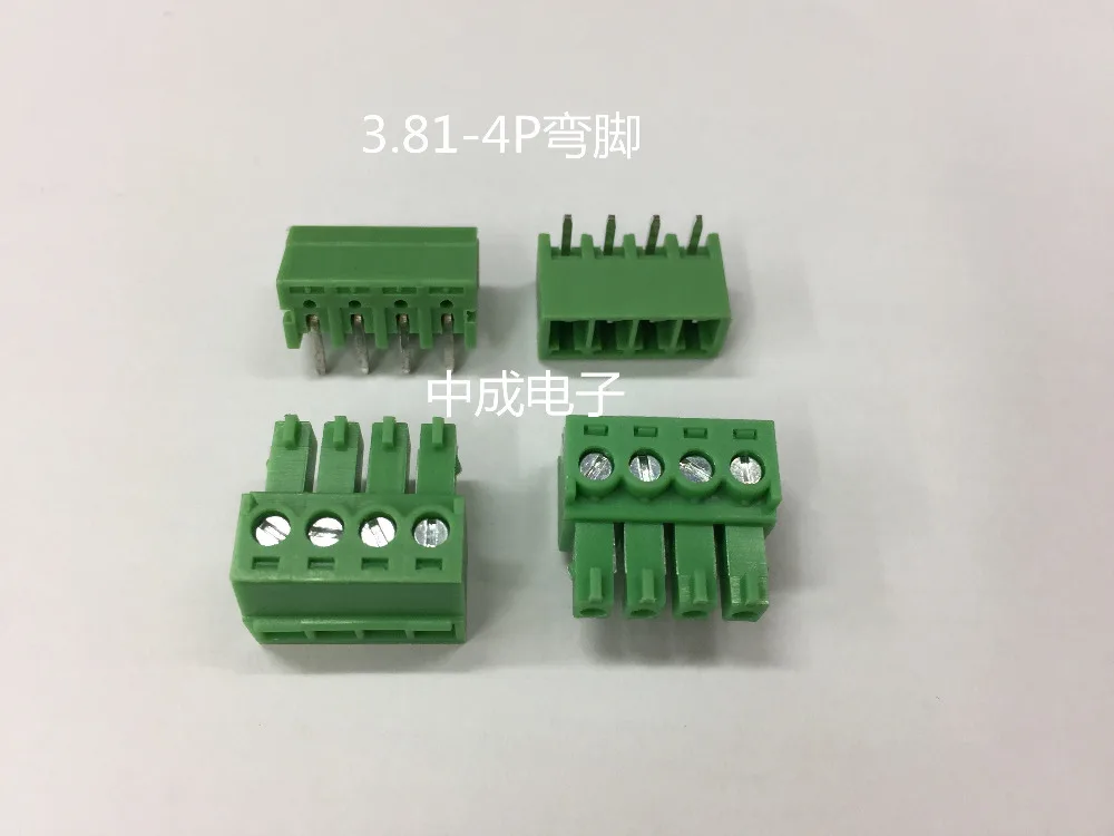 200 шт. 2EDGK 3.81 4P + 2EDGV 4Pin 3 81 мм прямой подключаемого модуля Клеммная колодка по