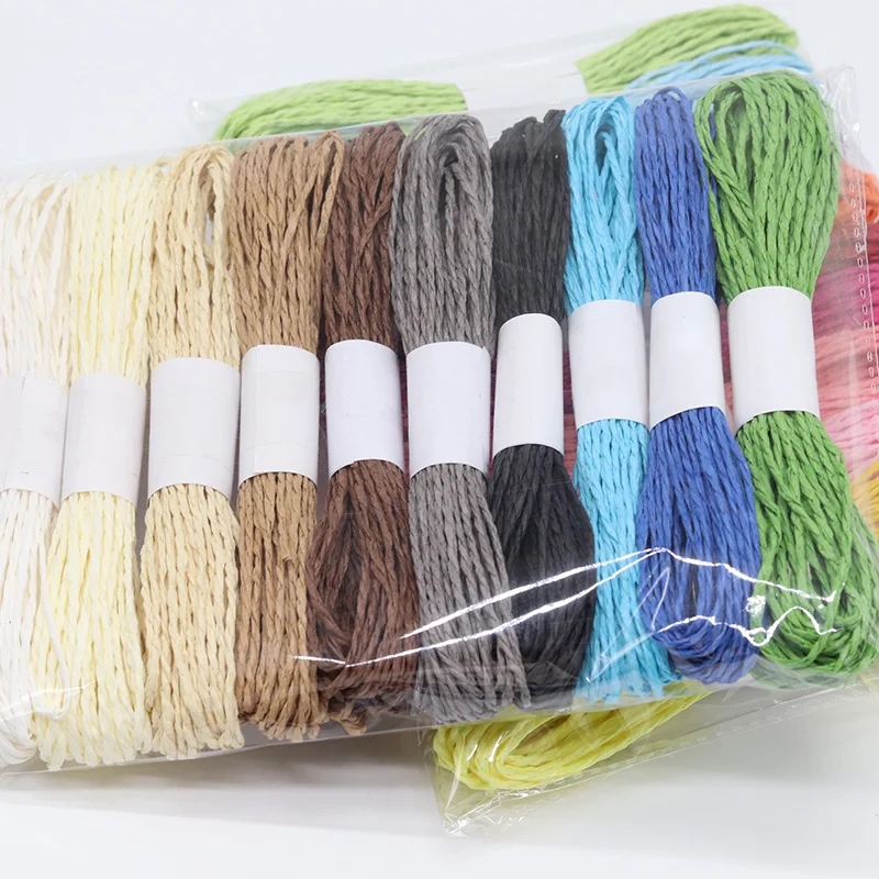 10 шт./упак. вязание крючком Пряжа рафия соломенная веревка ручное Солнцезащитная