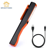 brightinwd high quality 2in1 rechargeable led cob camping work inspection light lamp hand torch magnetic rechargable led lamp