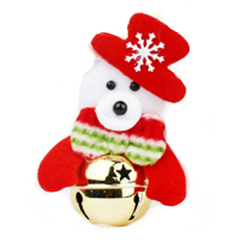 2 шт рождественские звенящие колокольчики кукла кулон золотой колокольчик