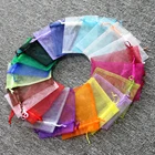 Бесплатная доставка, сумки из органзы на завязках 13x18 см, свадебные подарочные пакеты для конфет, сумки для упаковки ювелирных изделий, случайные смешанные цвета, 500 шт.лот