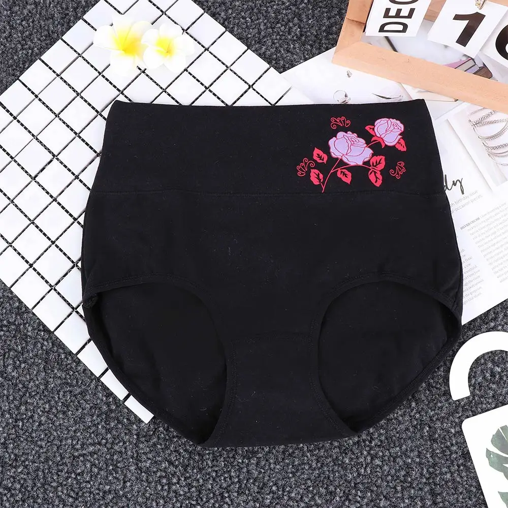 Женское корректирующее белье розовые трусики с вышивкой бесшовный послеродовый