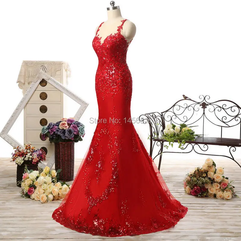 0218 PRD Русалка Тюль аппликация бисером отвесная задняя развертка Поезд Vestidos De Gala