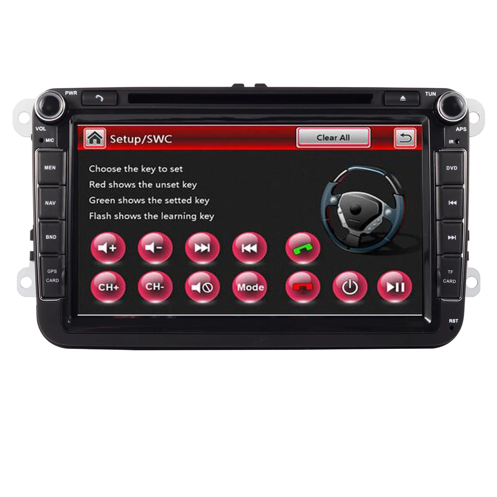 2 Din 8 дюймов Автомобильный dvd-плеер для VW POLO PASSAT Golf Skoda Octavia SEAT LEON с 3g радио gps навигация 1080P FM камера