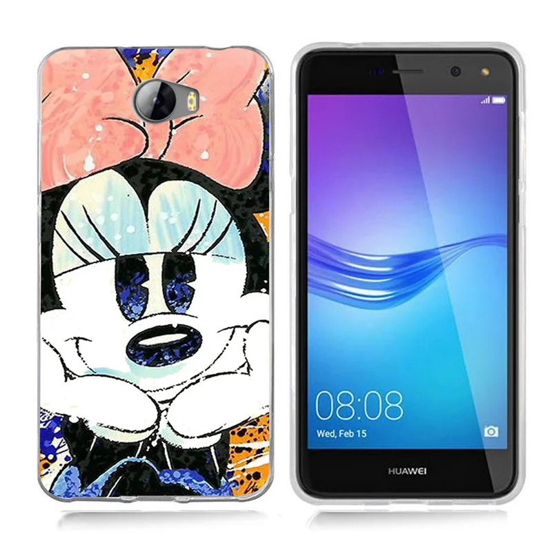 Мягкий прозрачный чехол для телефона из ТПУ с цветочным рисунком Huawei P9 Lite/P8 Lite Y5 ii