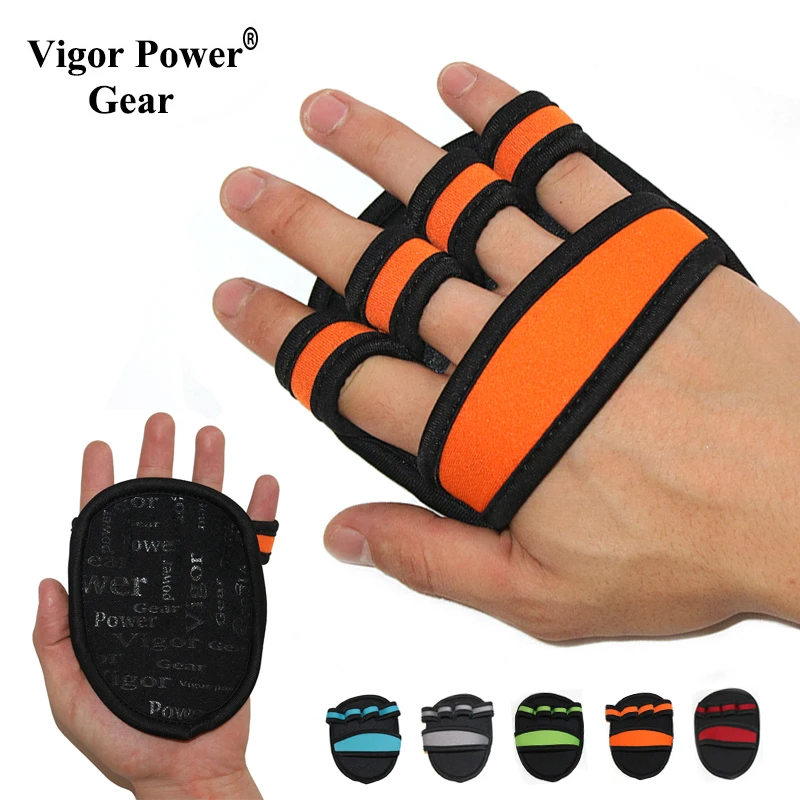 VigorPowerGear 5mm thick Non-slip Workout Gloves for Pull Ups bar Gym hand Grips for dumbbells Grip Pads Weight lifting gloves