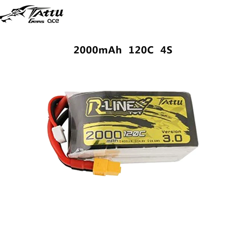 2000mAh 120C 4S v3 Татту R-line Rline версия 120C V3 3,0 1300/1550/1800/2000 мА/ч, 4S 14,8 V Lipo Батарея XT60 разъем для небольшой гоночный Дрон с видом от первого лица Квадрокоптер с дистанционным управлением - Цвет: 2000mAh 120C 4S v3